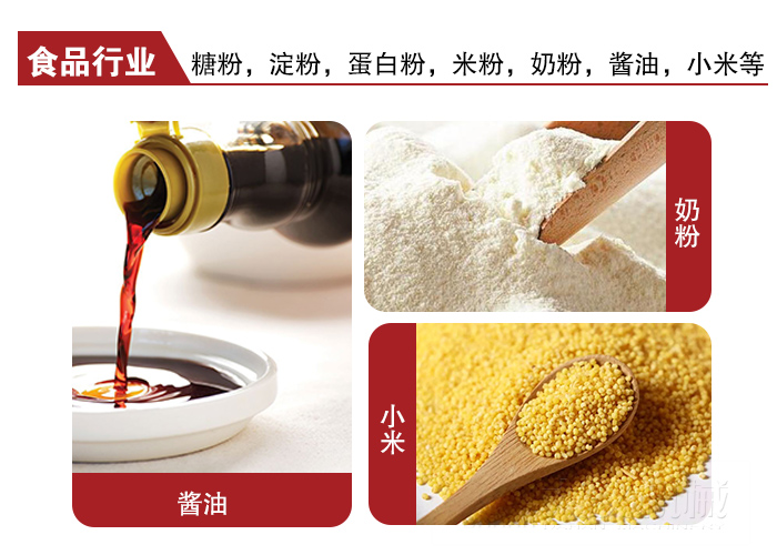 全不銹鋼食品振動篩可用于糖粉，小米，淀粉，蛋白粉，米粉，奶粉，醬油等物料